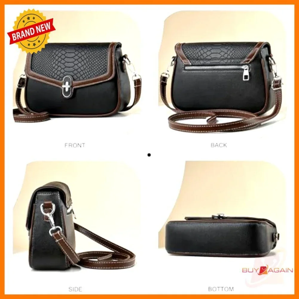 Mini Crossbody Bag PU Leather Shoulder Purse Multiple Pockets